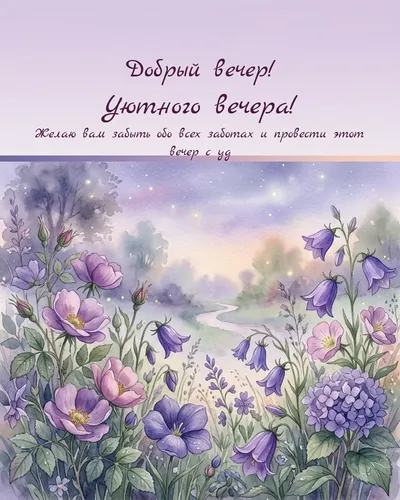 Добрый вечер! Уютного вечера! — evening flowers 09
